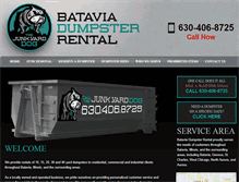 Tablet Screenshot of batavia-dumpster-rental.com